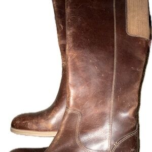 Clarks Brown Heeled Boots